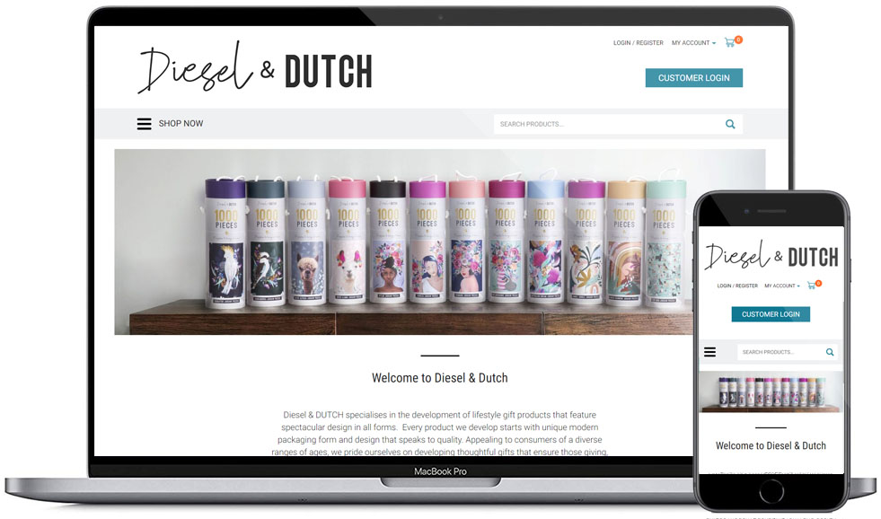Diesel & Dutch eCommerce Web Design
