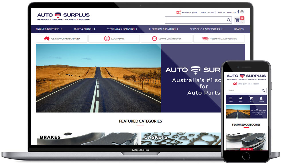 Auto Surplus Shopify Web Design